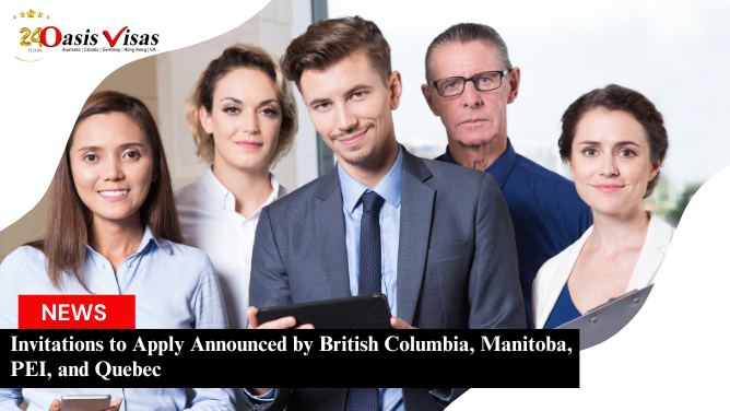 Invitations to Apply Announced by British Columbia, Manitoba, PEI, and Quebec